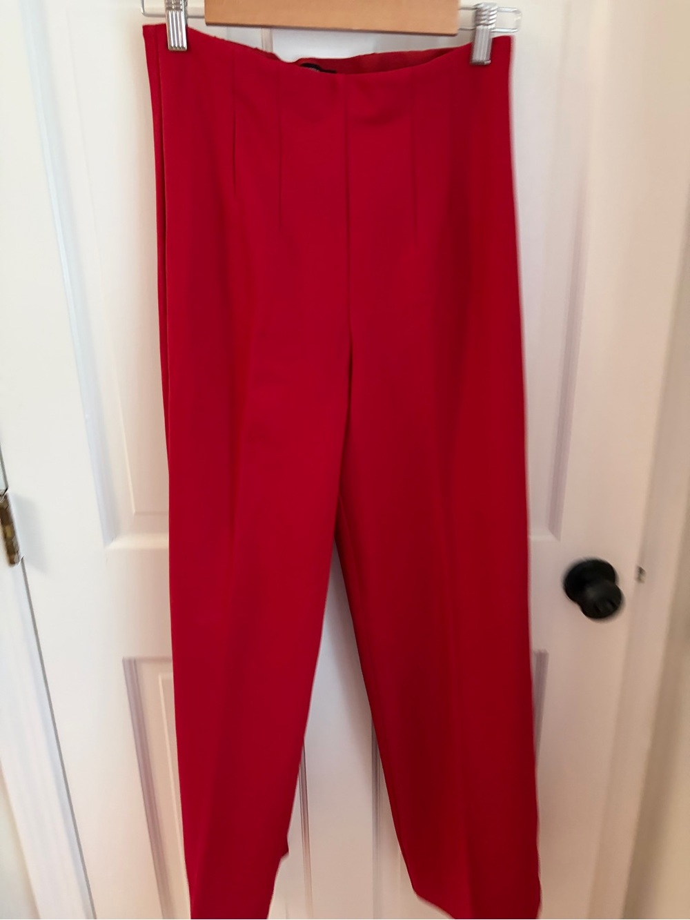 Banana Republic Bright Red High-Waist Trousers